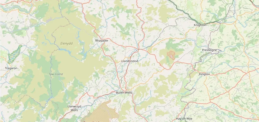 Map of the Llandrindod area we cover